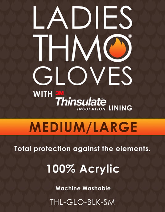 Guantes de señora de dedos enteros con forro Thinsulate - Negro - Image 2