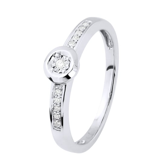 Diamond Solitaire supported 0,060 0.50 Cts Cts Illusion White Gold