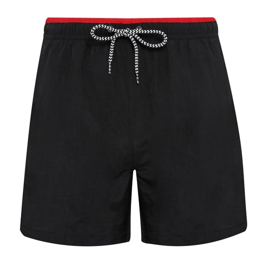 Asquith & Fox Mens Swim Shorts (Black/Red) - Image 1