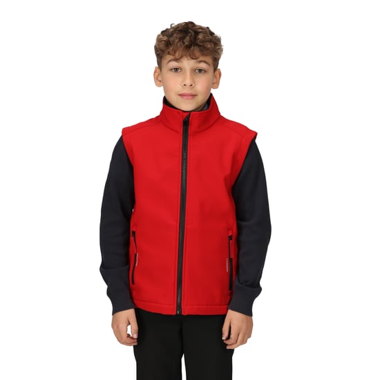 Regatta Childrens/Kids Ablaze Softshell Reflective Gilet (Classic Red/Black)