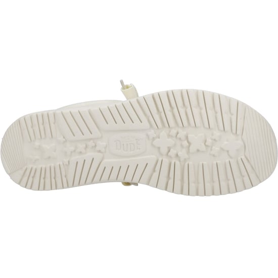 HEYDUDE Wally Canvas 100% Cotton Men's Stone White Boat Shoes - Image 3