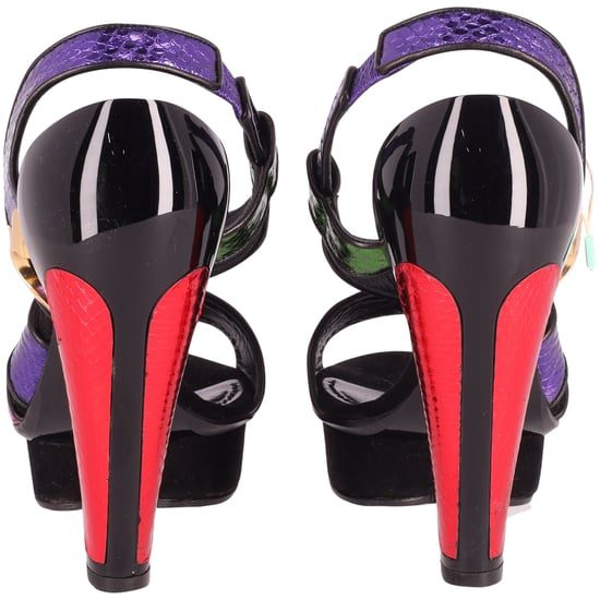 Marc Jacobs Color Block Heart Platform Heel Sandals in Multicolor Leather - Image 4