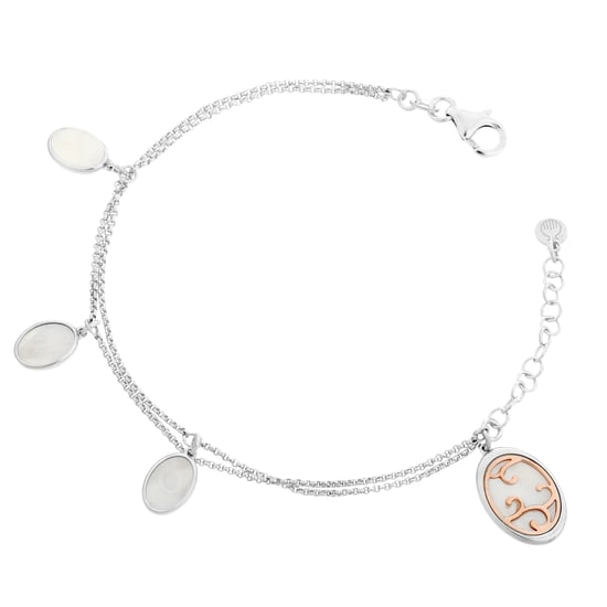 Orphelia 'Jarina' Women's 925 Sterling Silver Bracelet - Silver/Rose ZA-7165 - Image 1