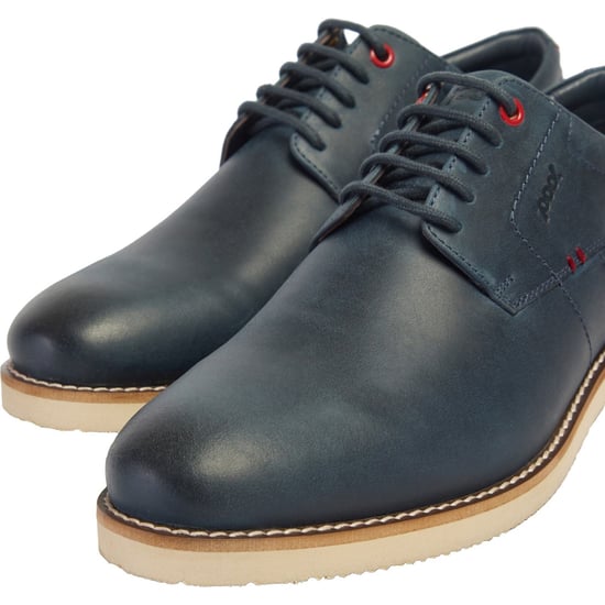 Pod Hampton Leather Men's Navy Lace-Up Shoes - Image 6