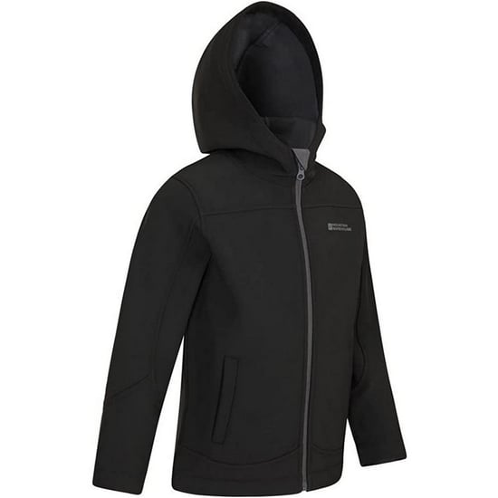 Mountain Warehouse Childrens/Kids Exodus Water Resistant Soft Shell Jacket (Black) - Image 4