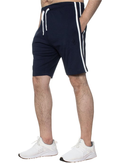 Enzo | Conjunto de camiseta y pantalón corto para hombre - Blanco/Azul marino - Image 3