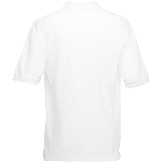 Fruit of the Loom Childrens/Kids Pique Short-Sleeved Polo Shirt (White) - Image 2