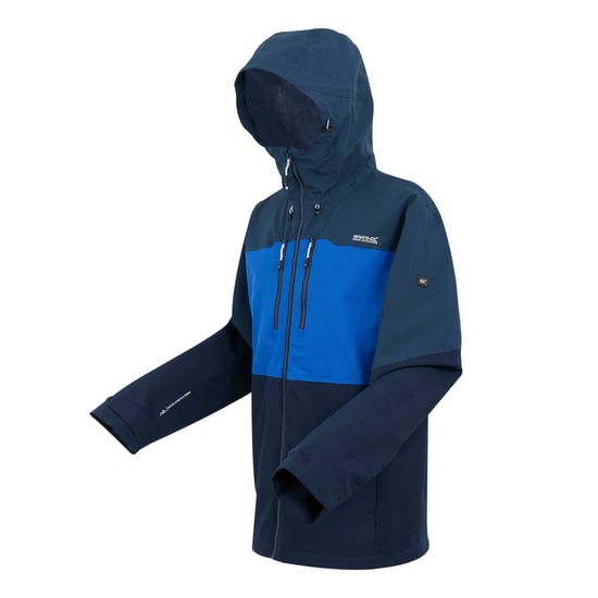 Regatta Mens Maland II Waterproof Jacket (Olympian Blue/Moonlight Denim) - Image 3