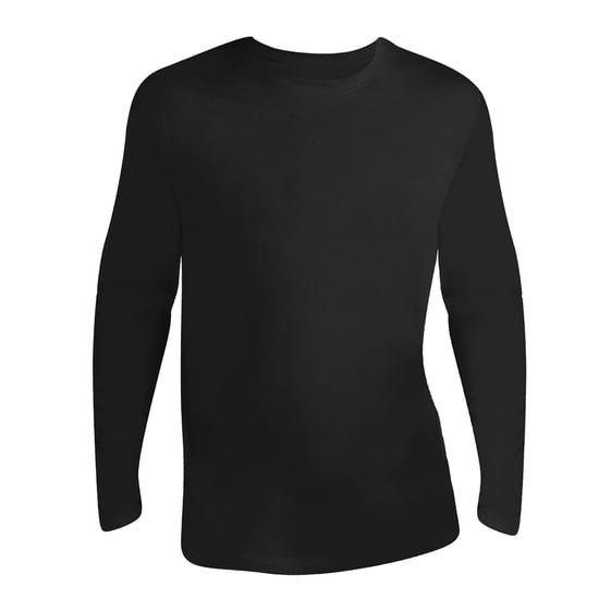 SOLS Mens Monarch Long Sleeve T-Shirt (Deep Black) - Image 1