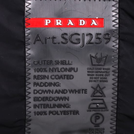 Prada Sport Quilted Hooded Down Jacket in Black Nylon - Image 5