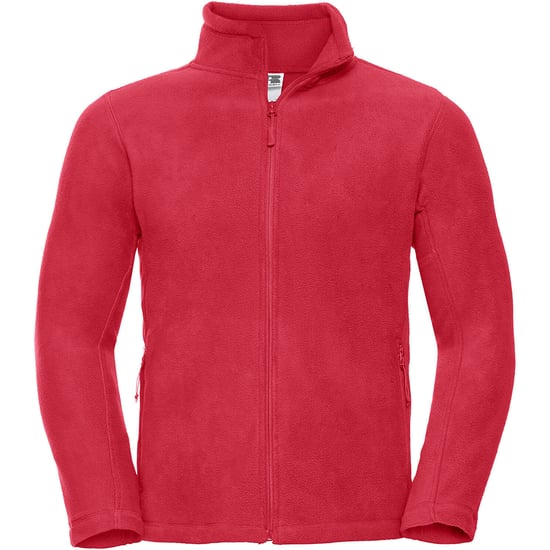 Russell Mens Full Zip Outdoor Fleece Jacket (Classic Red) - Image 6