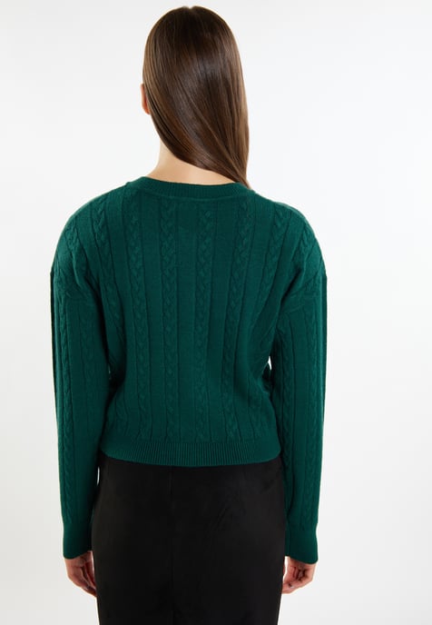Mymo Cardigan women dark green - Image 4