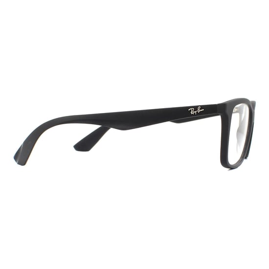 Montura de gafas unisex rectangulares de Ray-Ban en negro mate para mujer - Image 4