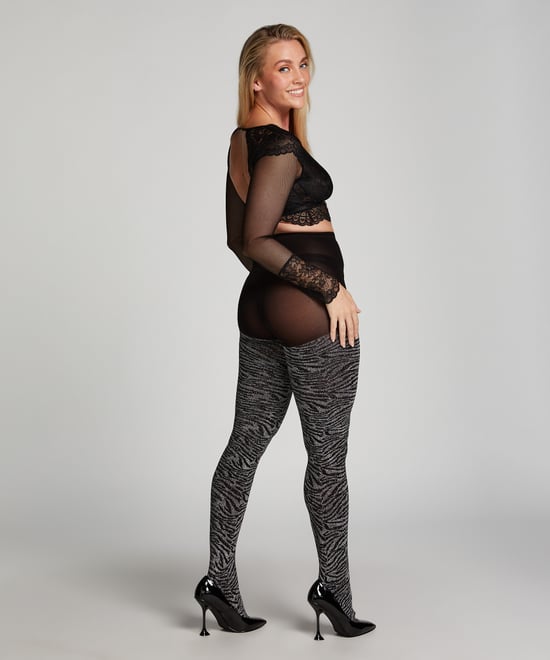 Hunkemöller 50 Denier Tights Lurex Zebra