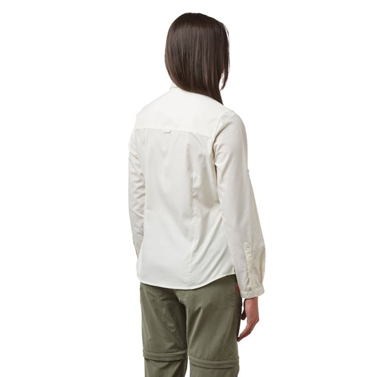 Craghoppers Womens/Ladies Kiwi II Long-Sleeved Shirt (Sea Salt White)