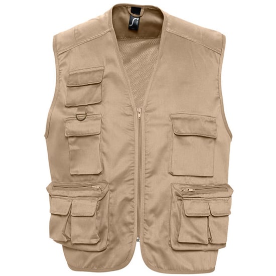 SOLS Wild Unisex Full Zip Waistcoat Bodywarmer Jacket (Rope) - Image 1