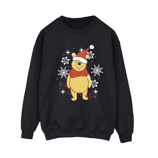 Disney Womens/Ladies Winnie The Pooh Winter Wishes Sweatshirt (Black)
