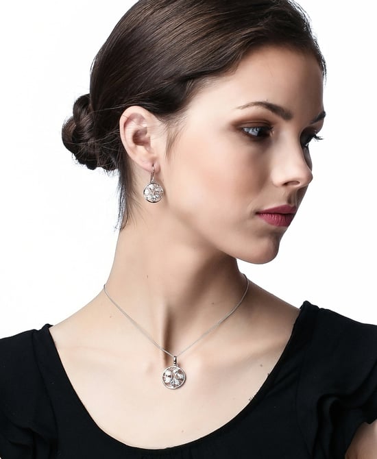 Orphelia 'Oceane' Women's 925 Sterling Silver Chain with Pendant - Silver ZH-7090 - Image 4