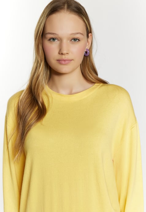 Mymo Knitted pullover women light yellow - Image 5