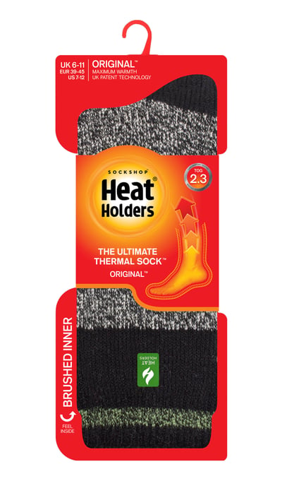 Calentadores - Calcetines Térmicos Extra Gruesos para Hombre para Invierno | Calcetines Aislantes de Forro Polar Cálido | Regalos para Hombre - Negro Verde (Oporto) - Image 2