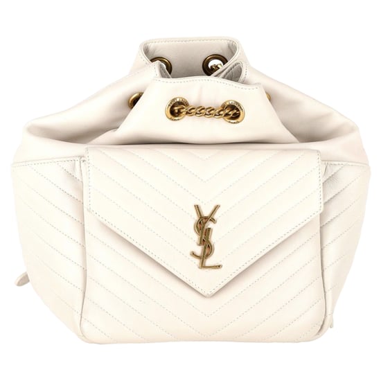 Saint Laurent Joe Backpack in Cream Lambskin Leather - Image 1