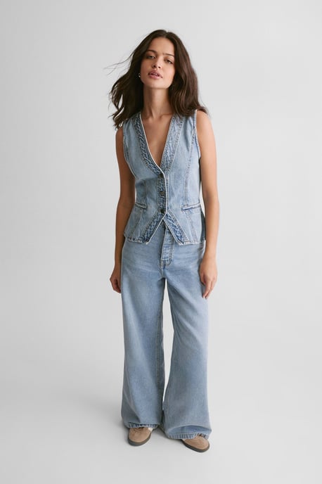 The Longline Denim Waistcoat - Image 5