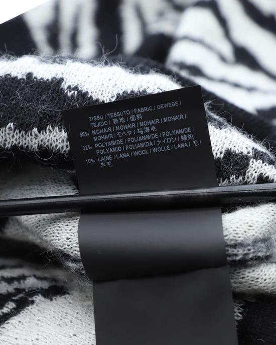 Saint Laurent Tiger Intarsia Jumper in Black Mohair - Image 4