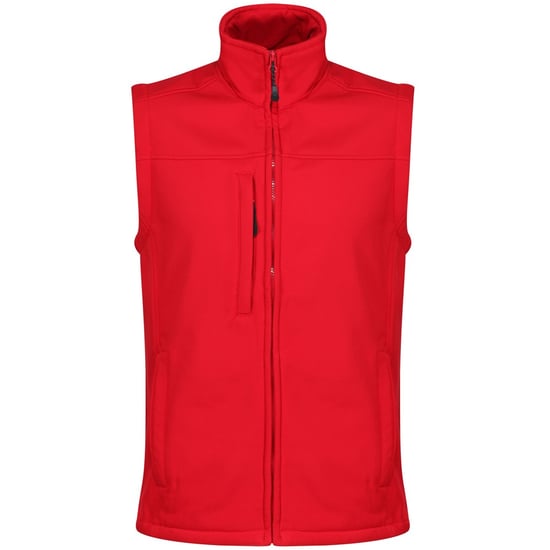 Regatta Mens Flux Softshell Bodywarmer / Sleeveless Jacket Water Repellent And Wind Resistant (Classic Red) - Image 1
