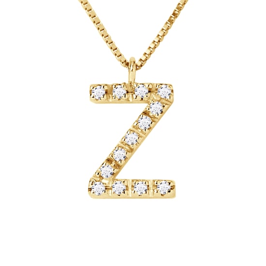 DIADEMA - Necklace with Diamonds - Z -Yellow Gold