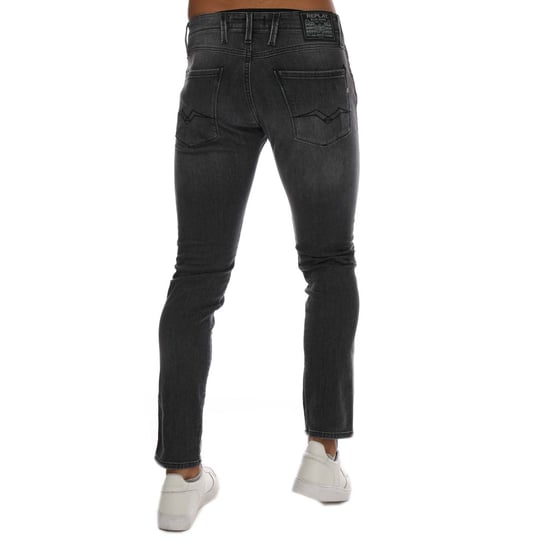 Men's Replay Anbass Slim Fit Stretch Jeans in Grey