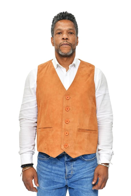 Mens Classic Goat Suede Leather Waistcoat-Norwich