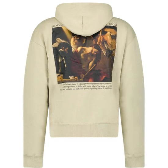 Off-White Caravaggio Crowning Over Beige Hoodie