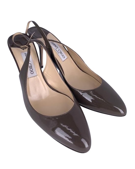 Jimmy Choo Slingback Heels in Brown Leather - Image 4