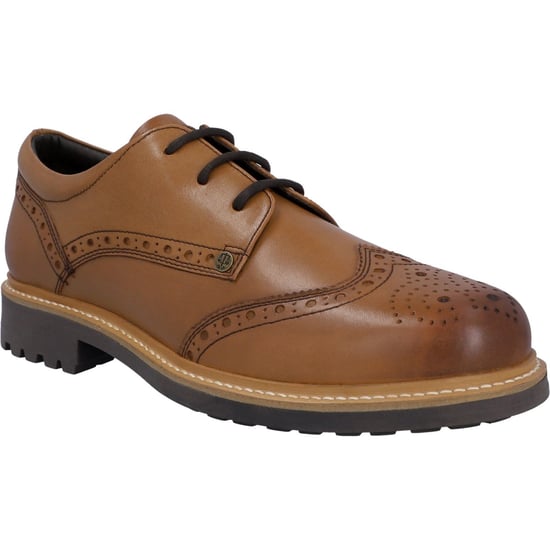 Hunter Cawdor Leather Men's Tan Brogues Shoes - Image 1