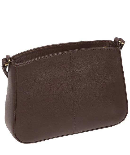 'Helena' Hot Fudge Nappa Leather Cross Body Bag