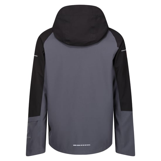 Regatta Mens X-Pro Beacon Contrast Detail Waterproof Jacket (Seal Grey/Black)
