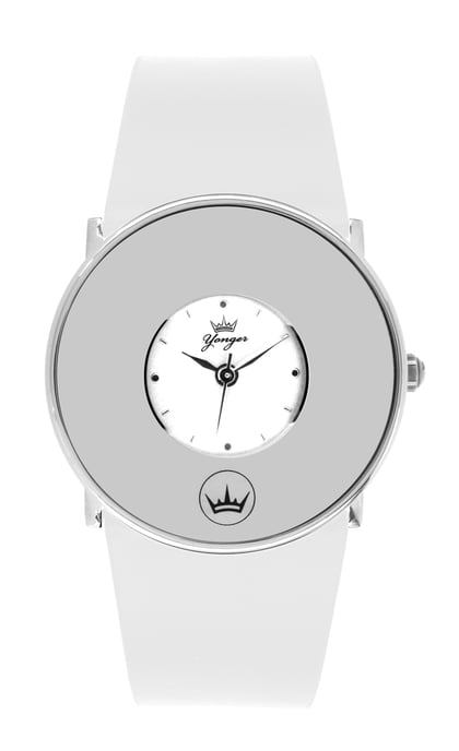 Yonger and Bresson: White Dial Silver Watch