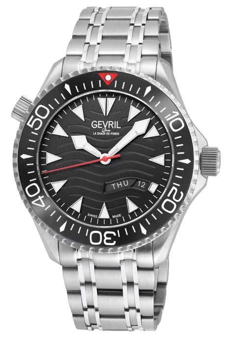 Reloj Automático Suizo Negro Gevril para Hombre Hudson Yards - Image 1