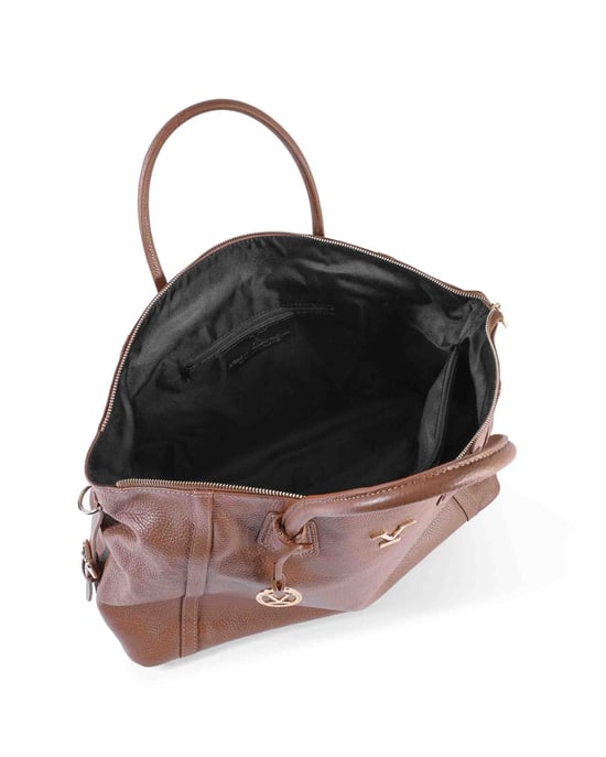 V Italia Bolso de Mano para Mujer CE01 Dollaro Cuoio - Image 5