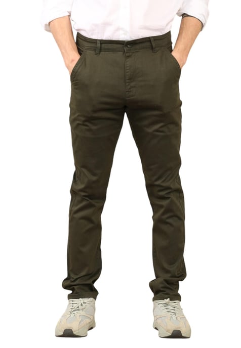 MYT Pantalones Chinos Slim Fit en Oliva - Image 1