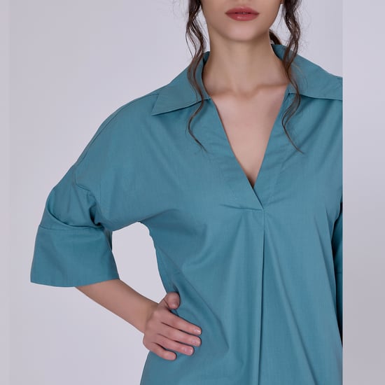 Cotton minimalist shirt dress - Image 4