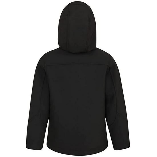 Mountain Warehouse Childrens/Kids Exodus Water Resistant Soft Shell Jacket (Black) - Image 2