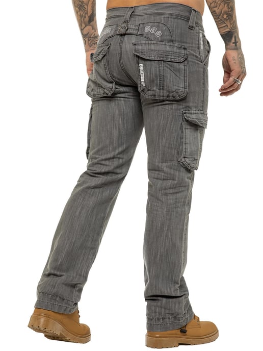 Enzo | Vaqueros Cargo Combat para Hombre - Gris - Image 5