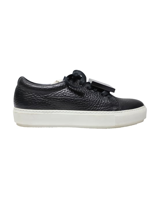 Acne Studios Adriana Low Top Sneakers in Black Calfskin Leather - Image 1