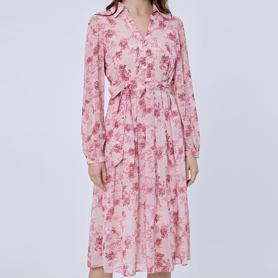 Floral print shirt-dress - Image 4