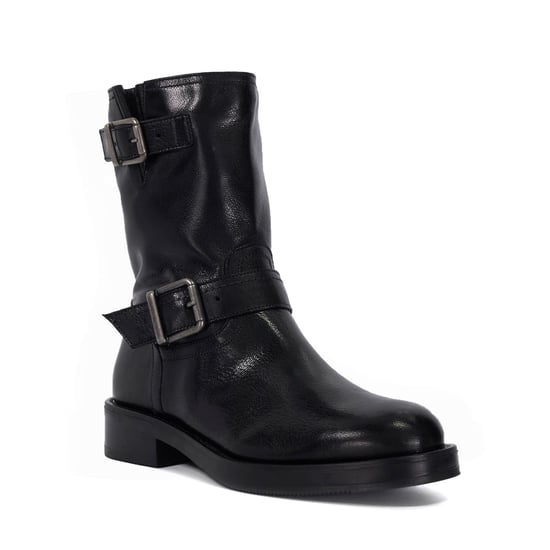Dune Ladies Pixen - Buckle Detail Chunky Biker Boots - Image 1