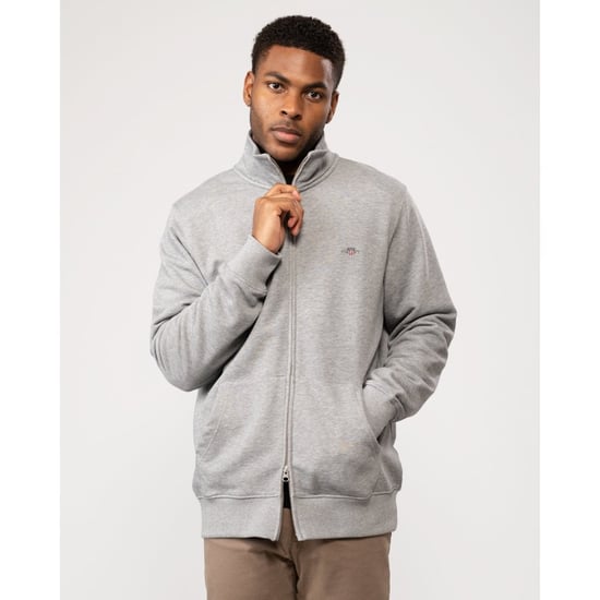 GANT Mens Regular Fit Shield Logo Full Zip Sweatshirt - Image 4