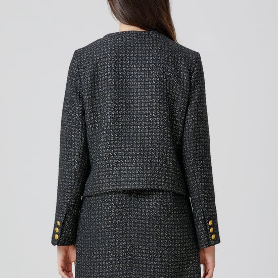 Tweed blazer patch with pockets - Image 6
