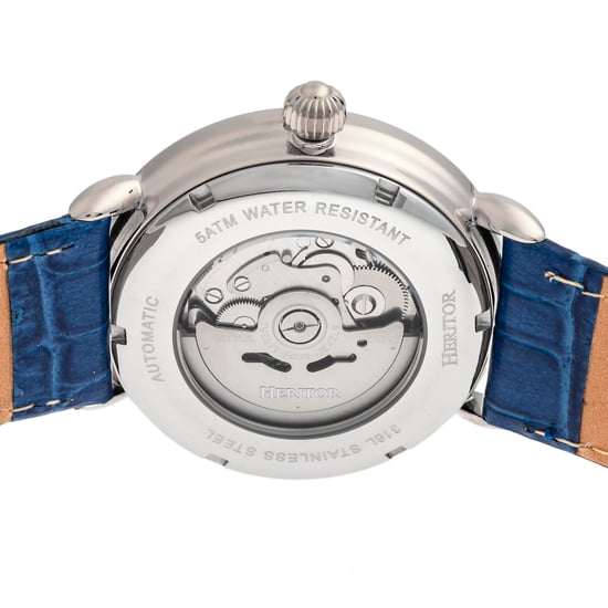 Reloj Automático Heritor Mattias con Correa de Cuero y Fecha - Image 4