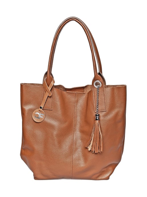 Carla Ferreri Marrón Bolso de cuero - Image 1